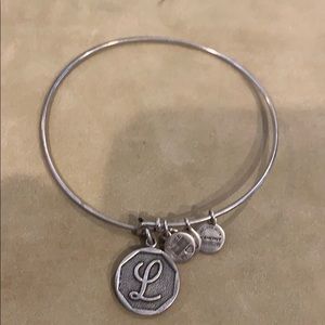 Alex and Ani Silver “L” initial bracelet